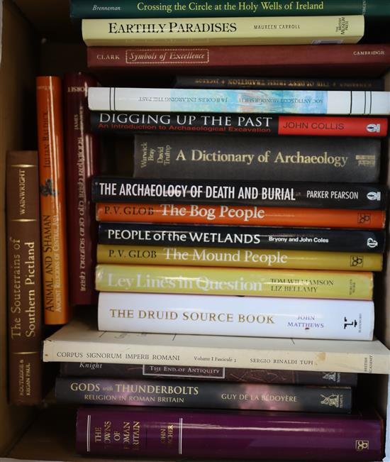 A collection of 100 volumes relating to Archaeology, Roman British, early Celtic, Welsh and Scottish history,